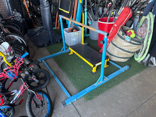 Used Adjustable Gymnastics Bar in Blue