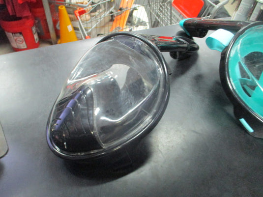 Used Full Face Diving Mask With Attached Snorkel In Black