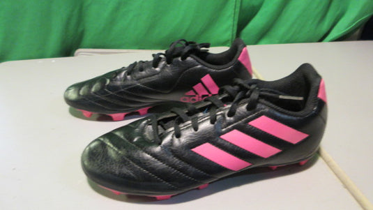 USED Adidas Goletto VII Fg J Black/Pink Soccer Shoes SZ 5.5
