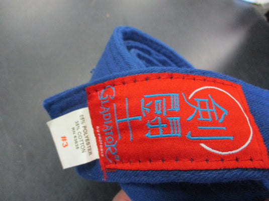 Used Gladiator Blue Karate Belt Size 3