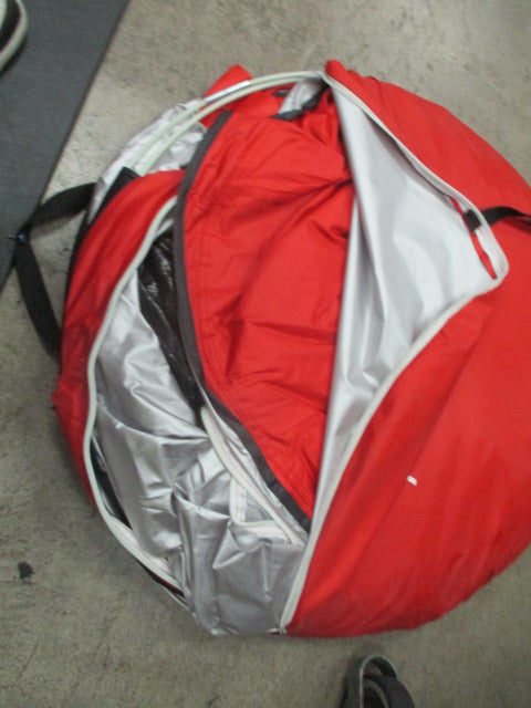 Used Abcosport Pop-Up Cabana Beach Tent - Stock Photo