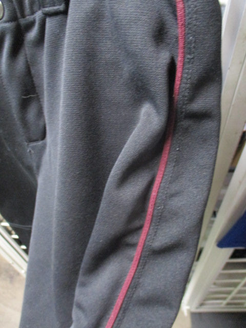 Used Evoshield Black & Burgundy Piping Elastic Bottom Pants Size Youth