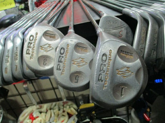 Used Wilson Pro Technique Mid Size Golf Club Set 1D, 3/5W, 3-8I and PW 11pc