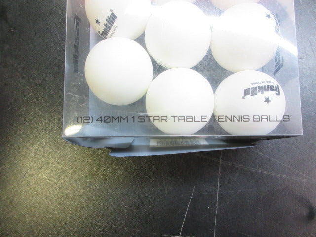 Load image into Gallery viewer, Franklin pack of 12 Table Tennis Balls 40mm 1 Star
