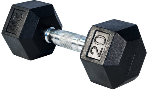 New Apollo 20 lb Rubber Hex Dumbbell