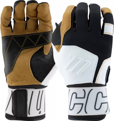 New Marucci Blacksmith Batting Gloves - Adult Size XL - White/Black