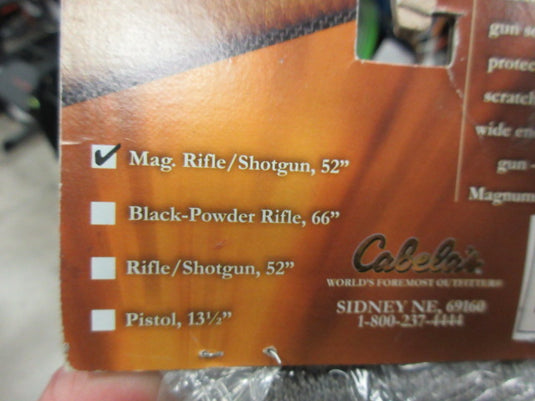 Cabelas Knit Gun Sock Mag. Rifle Shotgun 52"