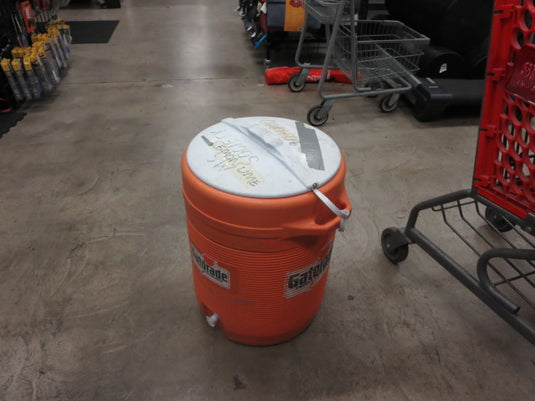 Vintage Gatorade Rubbermaid Orange Water Jug 10 Gallon Large Cooler With Spout