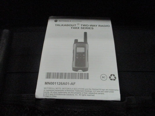 Used Motorola TalkAbout T4XX Walkie Talkie Set w/ Carry Bag