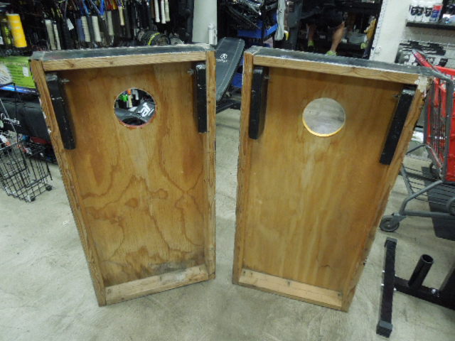 Load image into Gallery viewer, Used Homemade Wood ASU Branded Corn Hole Board Set of Two 48x24"
