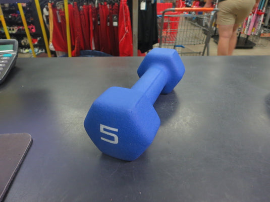 Used 5 lb Neoprene Dumbell in Blue