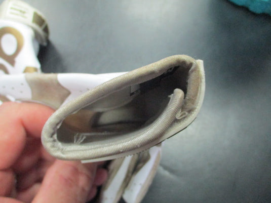 Used Adidas Gold and White Youth Medium Football Gloves