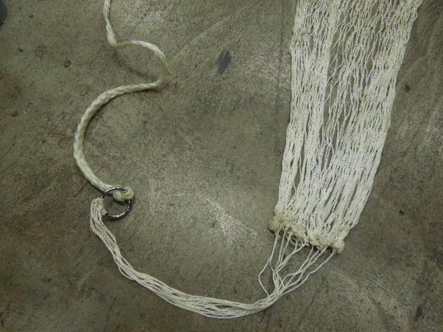 Load image into Gallery viewer, Used White Expanding Net Style Hammock with Two O Ring Suspension Points
