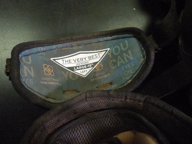 Load image into Gallery viewer, Used Easton Jen S. The Very Best Catcher Shin Guards Size Large
