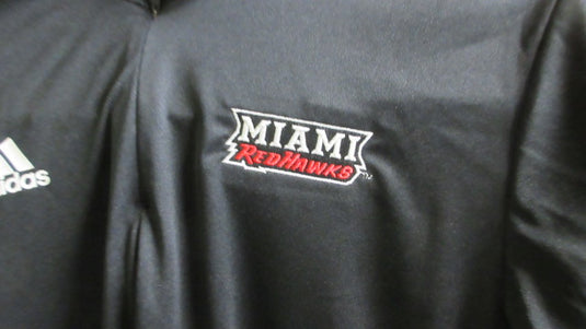 Adidas Miami University Red Hawks Quarter Zip Jacket - Size Large