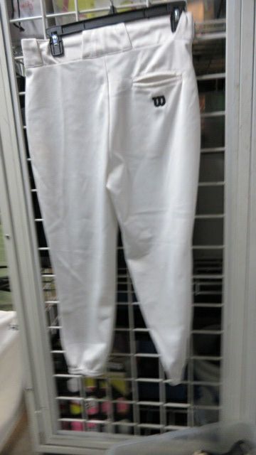 Used Wilson White Baseball Pants Elastic Bottoms Youth Size XL