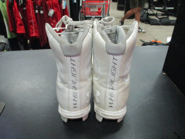 Load image into Gallery viewer, Used Under Armour Highlight Size 9 High Top Football Cleats
