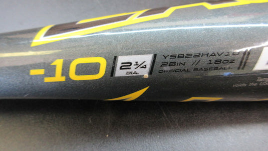 Used Easton Havoc 28" -10 USA Alloy Baseball Bat