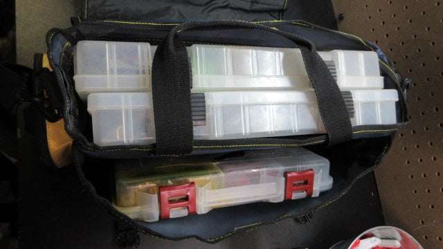 Load image into Gallery viewer, Used Bass Pro Shops Tackle Bag W/ Tackle Boxes
