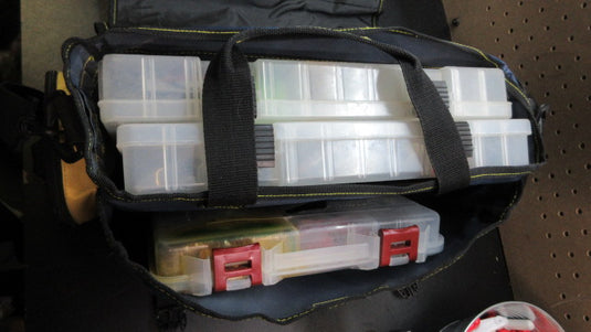 Used Bass Pro Shops Tackle Bag W/ Tackle Boxes