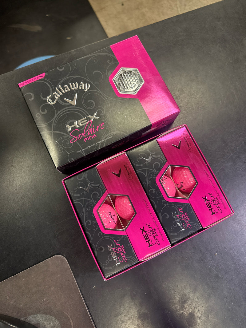 Load image into Gallery viewer, Like New Callaway Hex Solaire Pink Ladies PINK Golf Balls 12pk

