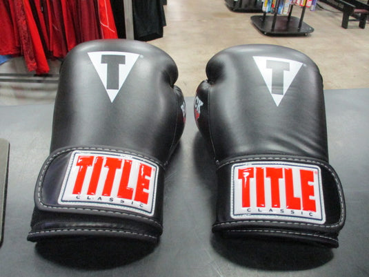 Used Title Black Max 14oz Boxing Gloves