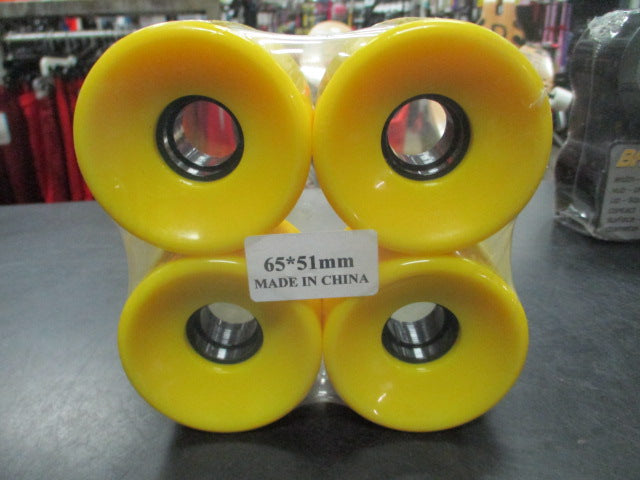 Load image into Gallery viewer, Yellow Longboard SKATEBOARD WHEELS set of 4
