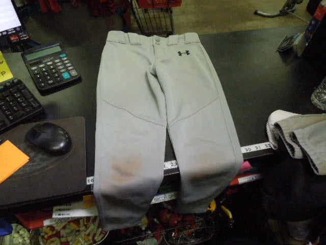 Load image into Gallery viewer, Used Under Armour Youth Straight Bottom Baseball Pants in Grey Size Youth SM
