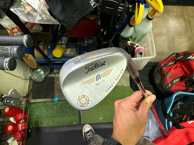 Load image into Gallery viewer, Used Titleist BV 2009 Spin Milled C-C Chrome Finish 56º Right Hand Sand Wedge
