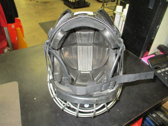 Load image into Gallery viewer, Used CCM Fitlite 40 black hockey helmet with matching face cage
