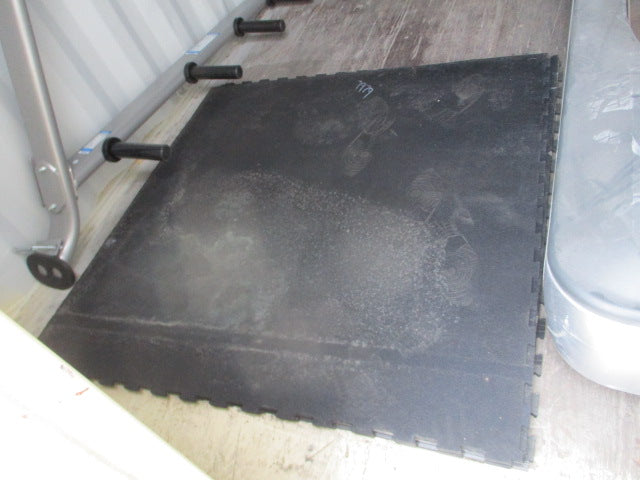 Load image into Gallery viewer, Used Black 46" X 46" Gym Floor Mats
