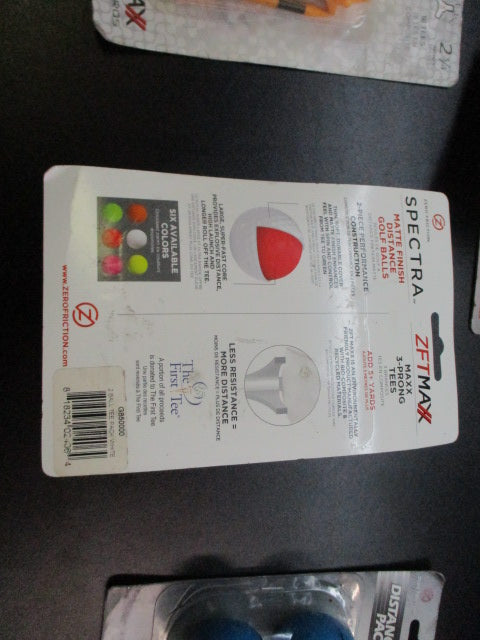 Zero Friction Spectra Distance Pack Golf Balls 2 QTY & 2 3/4
