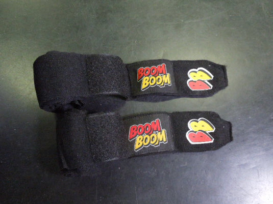 Used Boom Boom Combat Sport Wrist Wraps in Black