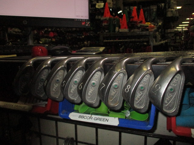 Load image into Gallery viewer, Used Ping EYE 2 Karsten Right Hand Iron Set 2-9 (4 Iron Has a Blue Dot)
