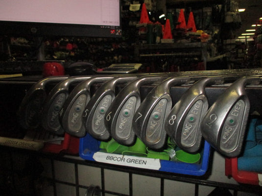 Used Ping EYE 2 Karsten Right Hand Iron Set 2-9 (4 Iron Has a Blue Dot)