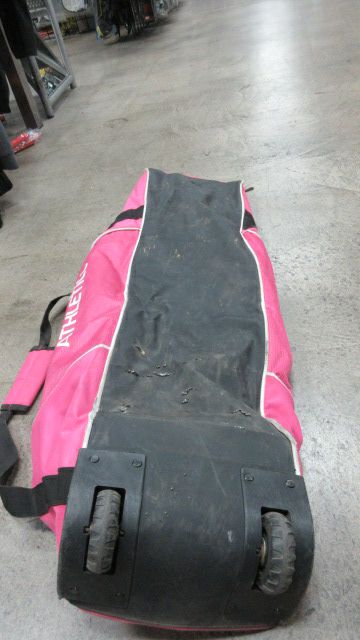 Load image into Gallery viewer, Athletico Rolling Wheeled Baseball/Softball Pink Bat Bag
