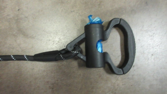 Used Dog Leash W/ Garbage Bag Holder - Black
