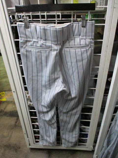 Load image into Gallery viewer, Used Rawlings Blue Striped Grey Elastic Bottom Pants Adult Size 32 - 29
