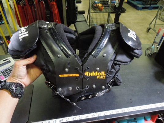 Used Riddell Blaze Football Shoulder Pads with Matching Back Plate Size S 11-12"
