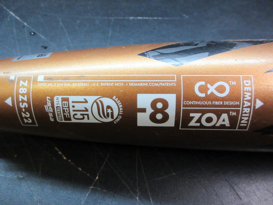Used DeMarini ZOA 29" -8 USSSA Baseball Bat