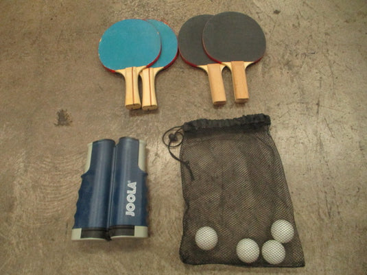 Used Joola Anywhere Table Tennis Kit w/ 4 Paddles
