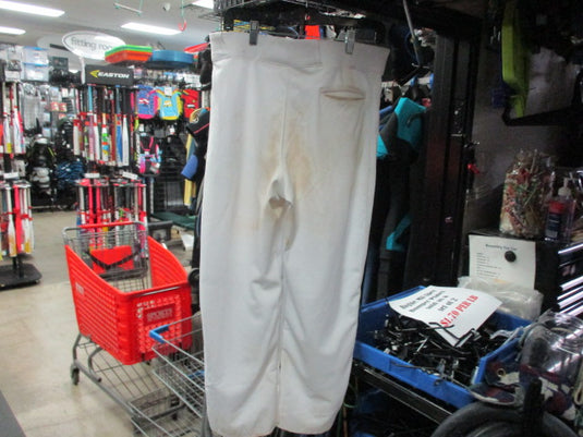 Used Champro White Baseball Pants Adult Medium - LEGS ARE CUT AT BOTTOM