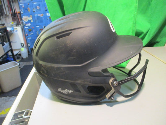 Rawlings Mach Hi-Viz 1-Tone Batting Helmet with Attached Face Guard