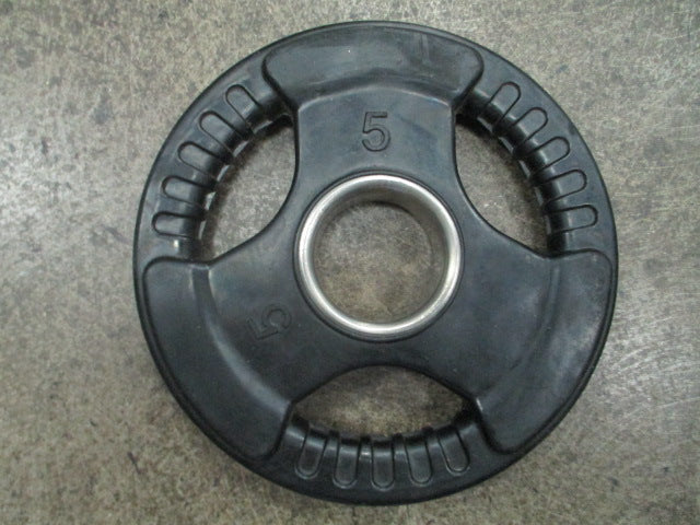 Load image into Gallery viewer, Used 5lb Rubber Grip Olympic Weight Plate
