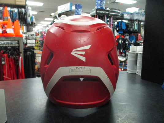 Used Easton Junior Elite X Batting Helmet With Jaw Guard Left Side