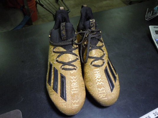 Used Adidas Adizero Young King Royalty Gold Football Cleats Size 10
