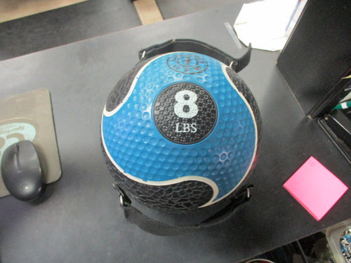 Used Golds Gym Velcro Handle 8 LB Medicine Ball