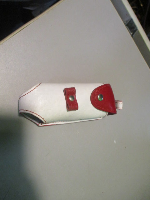Used Burgundy/White 3 Ball Golf Case