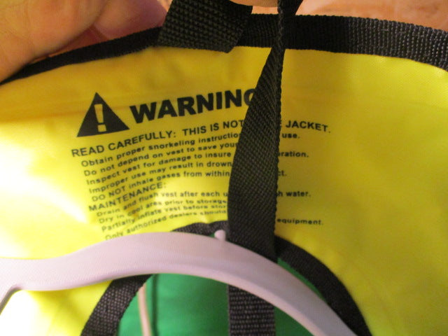 Load image into Gallery viewer, Used Deep Blue Gear Yellow Snorkel Vest Adult  Lifejacket
