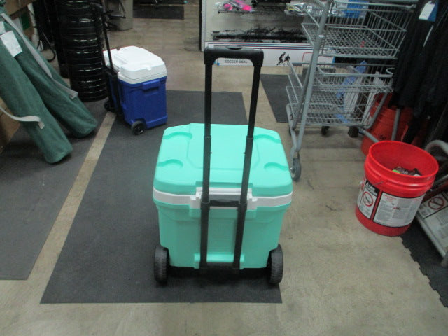 Load image into Gallery viewer, Used Igloo 60 Quart 4 Day Mint Rolling Cooler
